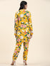 Farheen in Samma Chikankari Co-ord set in Printed Rayon Cotton for Women- Yellow